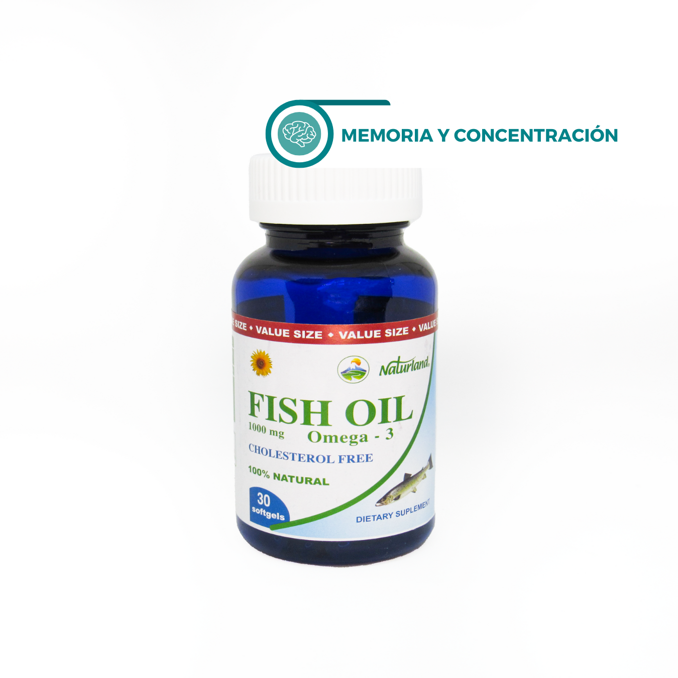 Fish oil Aceite de Pescado 1000mg Naturland 30 capsulas Blandas