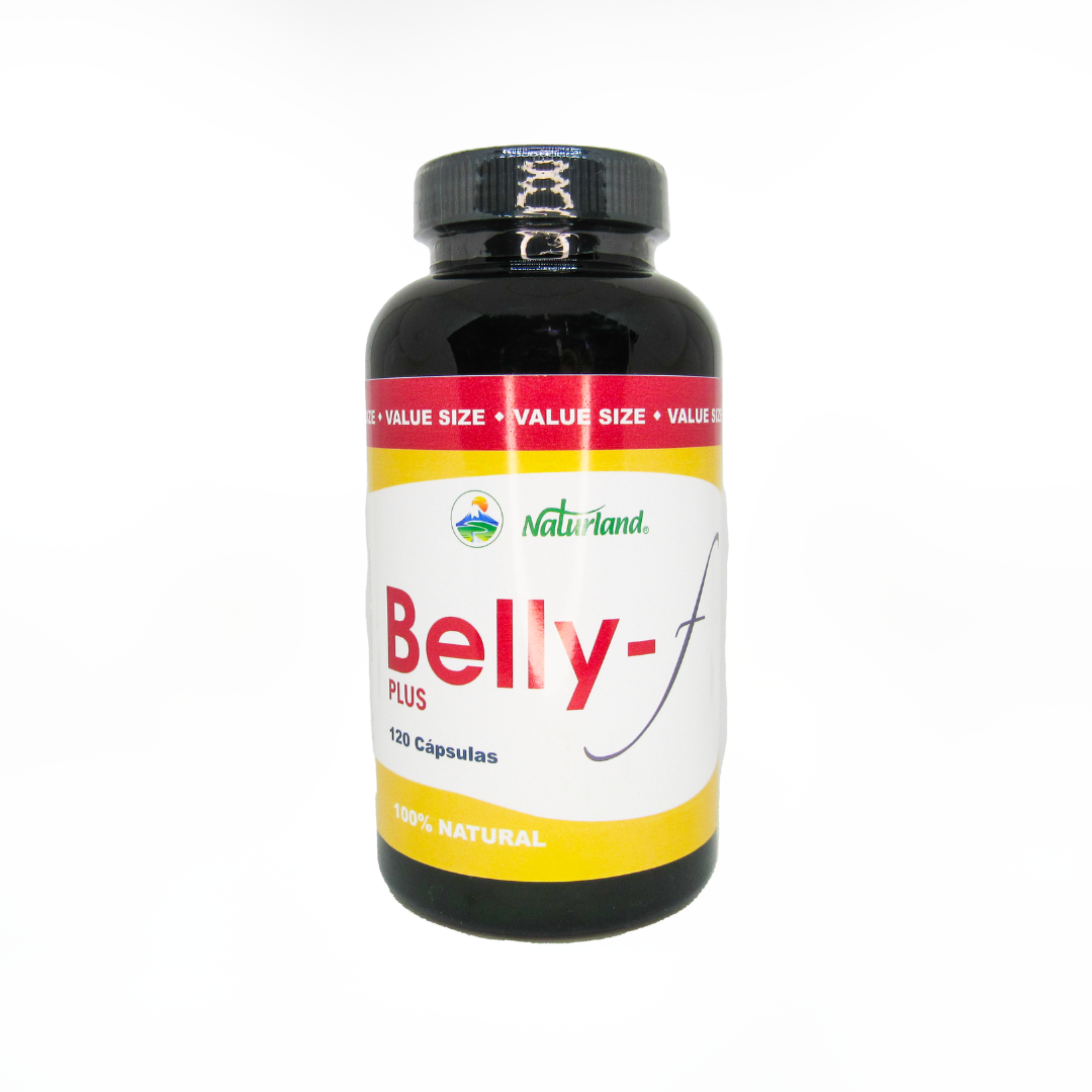 Belly-F Solución para el hinchazon y Control de Peso Naturland 120 capsulas