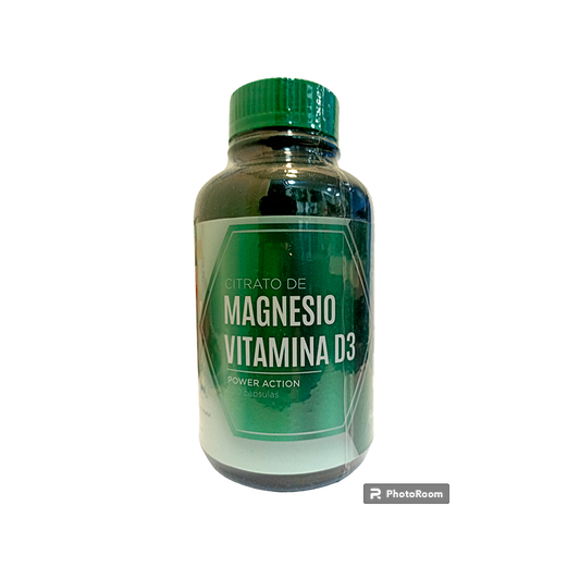 Citrato de Magnesio 500mg con Vitamina D3 1600 UI Naturland 200 Capsulas Vegano