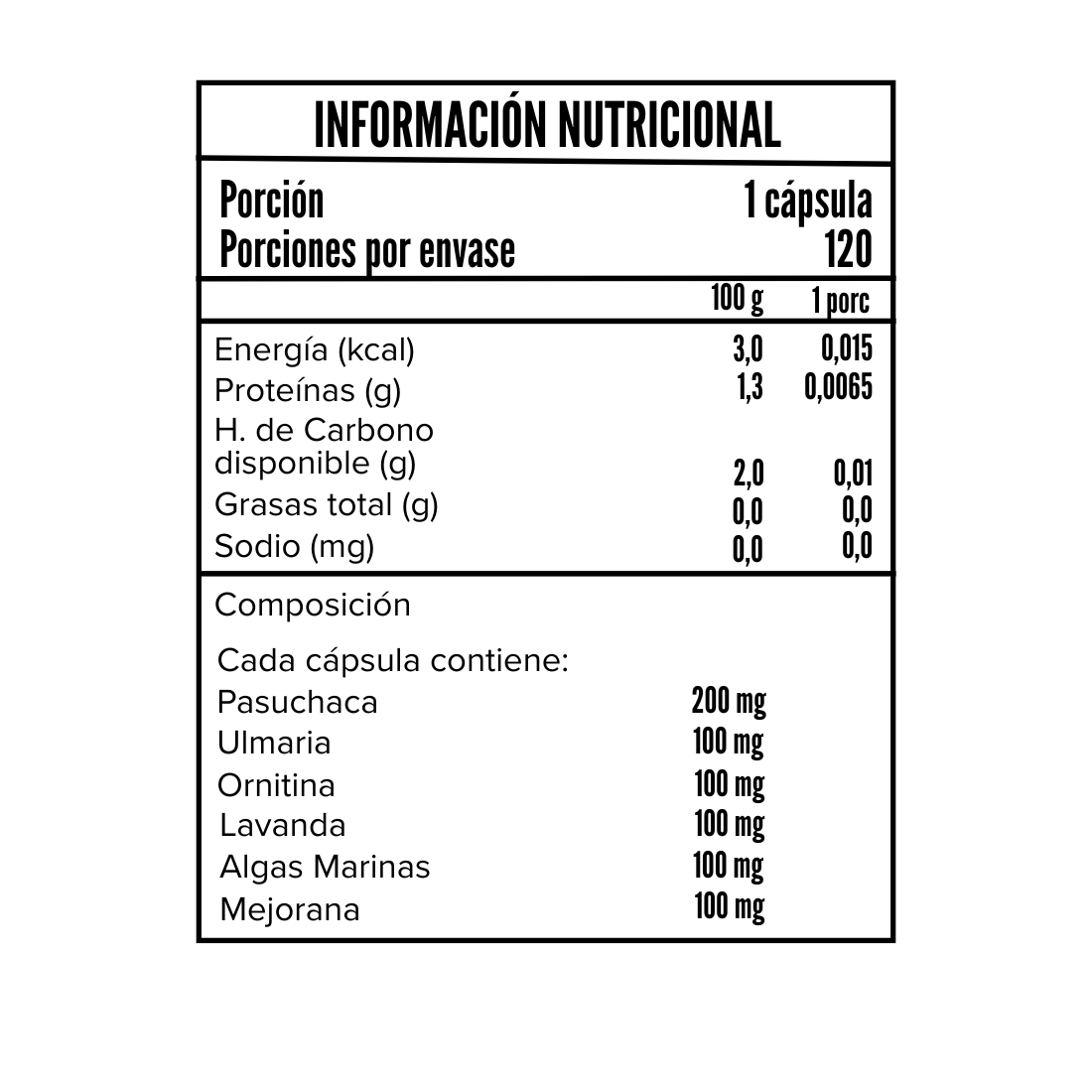 Terranormil 120 capsulas