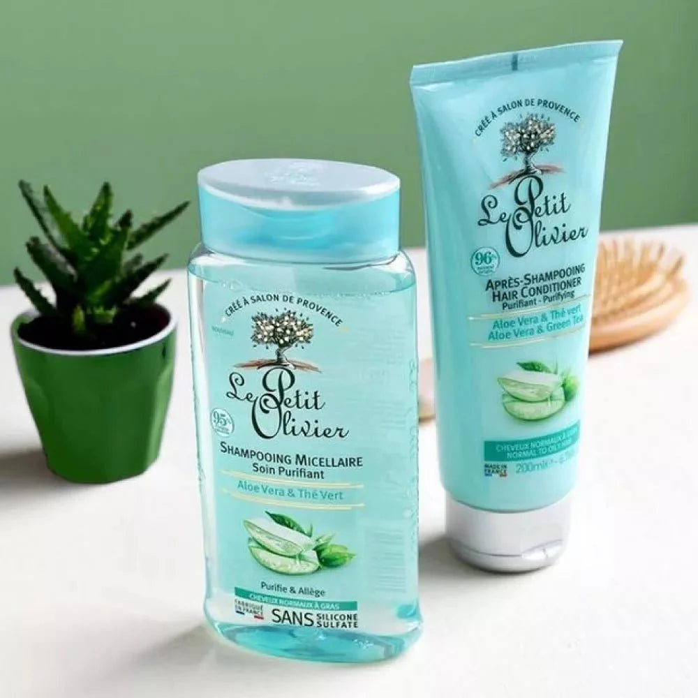 Pack Shampoo Micelar y Acondicionador Cabello Graso Le Petit Olivier
