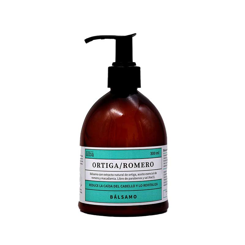 Balsamo Ortiga-Romero 300 ml Del Alba. Reafirmante para cabellos finos, debiles y quebradizos