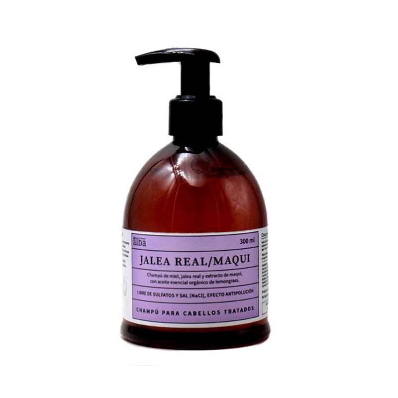 Champu Jalea Real-Maqui 300 ml Del Alba. Reparador y nutritivo diseñado para el cuidado del cabello dañado