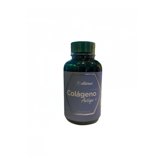 Colágeno Antiage Naturland - Colágeno Tipo 1 (150mg)y 2 (150mg) , Co enzima Q10 15mg y Vitamina C 150mg en 200 Capsulas