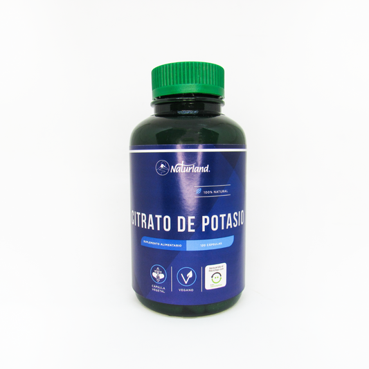 Citrato de Potasio 500mg Naturland 120 Capsulas Vegano