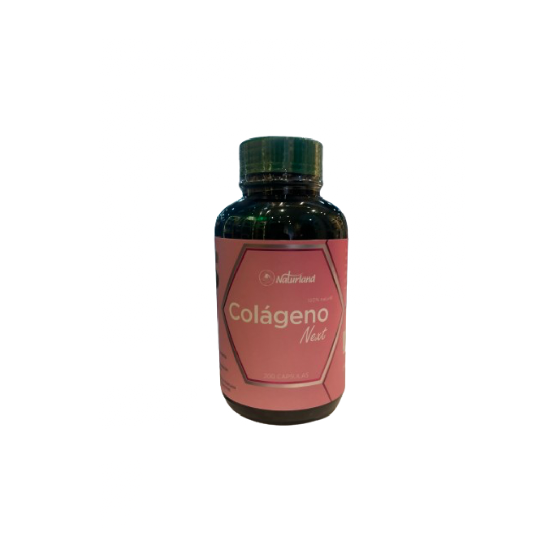 Colágeno Next Naturland - Colágeno Hidrolizado, Biotina, Vitamina C y Vitamina E - 200 Cápsulas