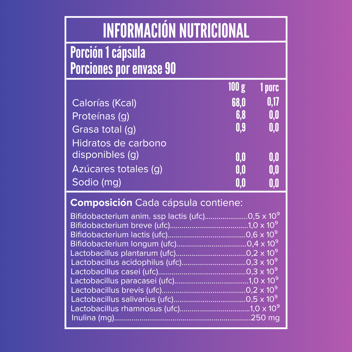 Terraflora 11 Probioticos + prebiotico Naturland 90 Cápsulas