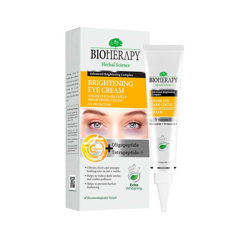 Crema Iluminadora de Ojos 15ml Bioherapy. Ojos frescos, radiantes y másƒÂ ¡s jÃƒÂ ³venes, con resultados visibles a partir de la cuarta semana