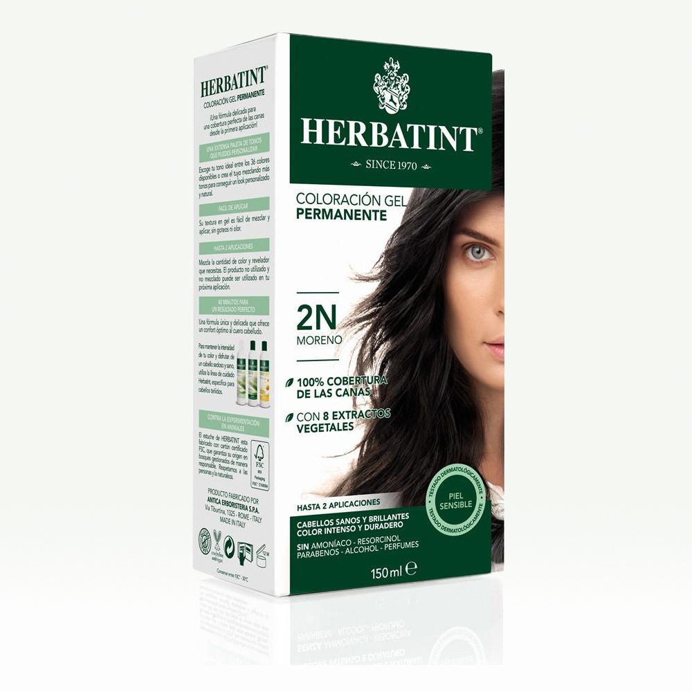 Tintura Permanente Natural HERBATINT - 2N Negro