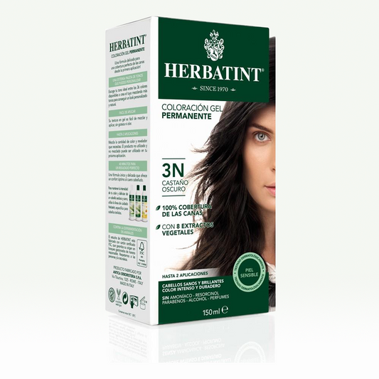 Tintura Permanente Natural HERBATINT - 3N Castaño Oscuro