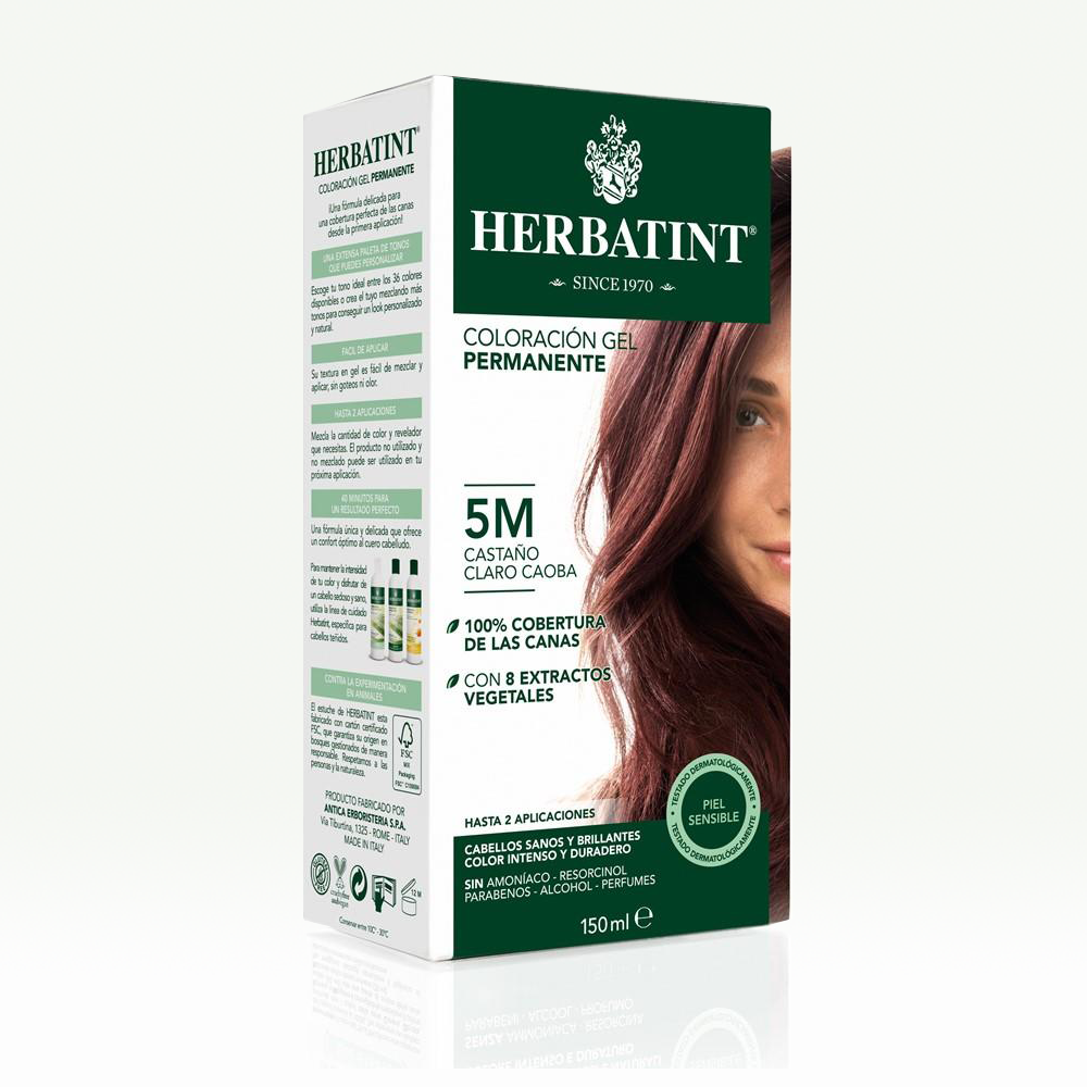 Tintura Permanente Natural HERBATINT - 5M Castaño Claro Caoba