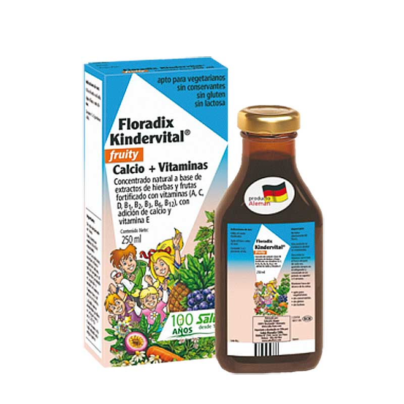 KinderVital 250 ml Salus. Complemento alimenticio para niños, con calcio y 9 vitaminas