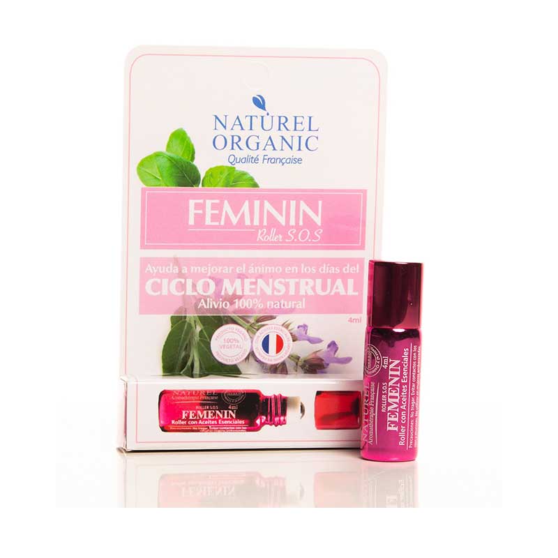 Roller S.O.S Femenin 4ml Naturel. Ayuda a seguir con las actividades diarias en tu ciclo menstrual.