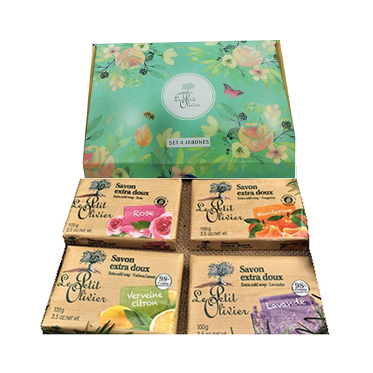 Set de Regalo 4 Jabones Surtidos 100 gr - Le Petit Olivier
